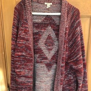 Red Geometric Sweater